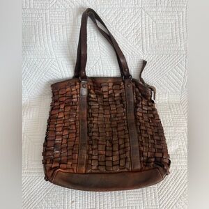 NWOT Campomaggi leather woven bag purchased decades ago but never been used!